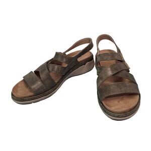 Suave Portugal Hunter Green Leather Comfort Sandals EU 40